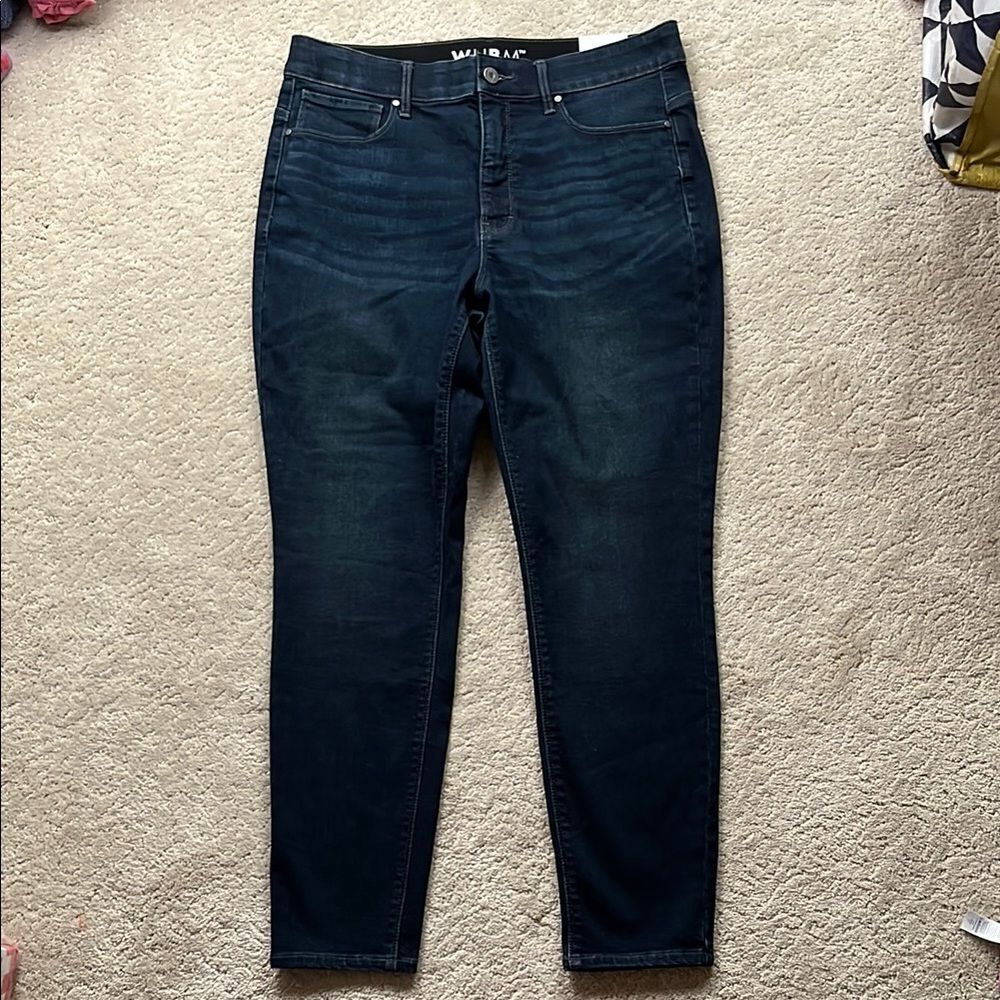 White House Black Market WHBM High-Rise Essential Slimmer Skinny Jeans 12 Short